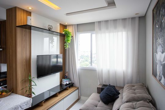 Sala de apartamento à venda com 2 quartos, 43m² em Piraporinha, Diadema