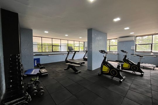 Área comum - Academia de apartamento para alugar com 1 quarto, 78m² em Barra da Tijuca, Rio de Janeiro