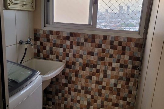 Área de serviço de apartamento à venda com 2 quartos, 58m² em Parque Novo Mundo, São Paulo