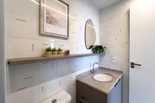 Banheiro de apartamento para alugar com 2 quartos, 47m² em Vila Mariana, São Paulo