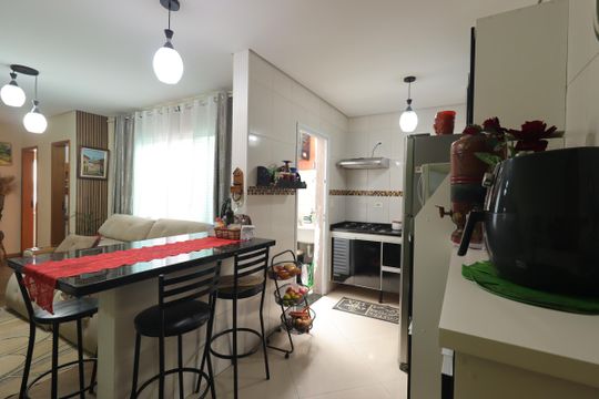 Cozinha de apartamento para alugar com 2 quartos, 50m² em Parque das Nações, Santo André