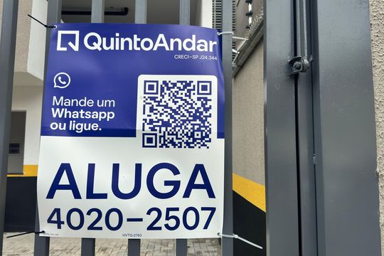 Placa de apartamento para alugar com 2 quartos, 48m² em Chácara Califórnia, São Paulo