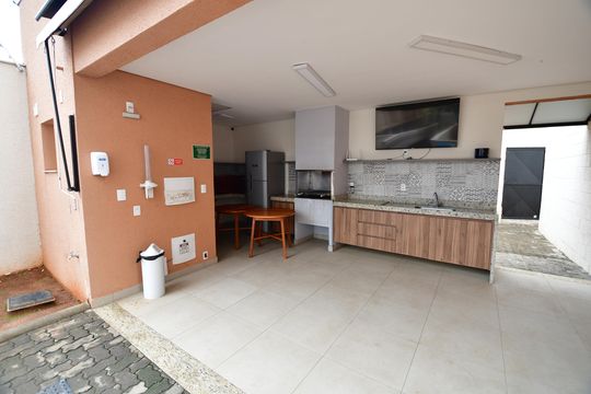 Área comum - Churrasqueira de apartamento para alugar com 2 quartos, 47m² em Cidade Satélite Íris, Campinas