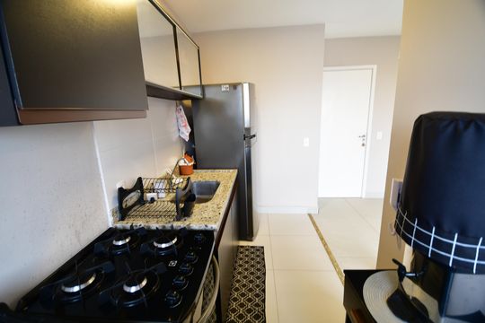 Cozinha de apartamento para alugar com 2 quartos, 47m² em Cidade Satélite Íris, Campinas