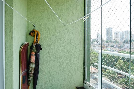 Varanda da sala de apartamento à venda com 3 quartos, 83m² em Santa Maria, São Caetano do Sul