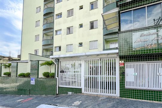 Fachada + plaquinha de apartamento à venda com 3 quartos, 83m² em Santa Maria, São Caetano do Sul