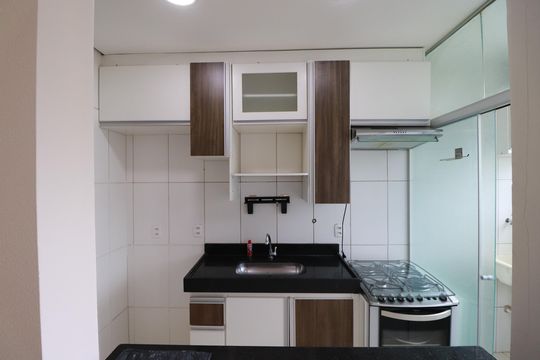 Cozinha  de apartamento para alugar com 2 quartos, 46m² em Jardim Roberto Benedetti, Ribeirão Preto