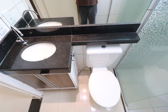 Banheiro  de apartamento para alugar com 2 quartos, 46m² em Jardim Roberto Benedetti, Ribeirão Preto