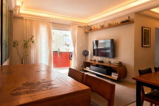 Sala de apartamento para alugar com 2 quartos, 100m² em José Menino, Santos