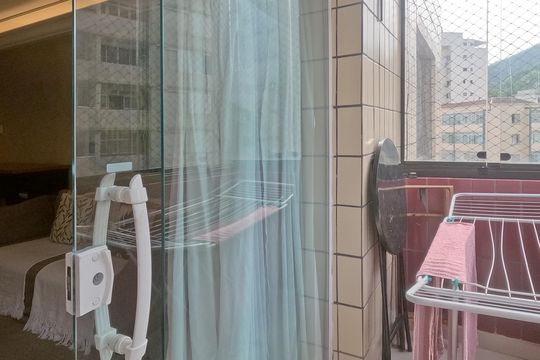 Varanda da Sala de apartamento para alugar com 2 quartos, 100m² em José Menino, Santos