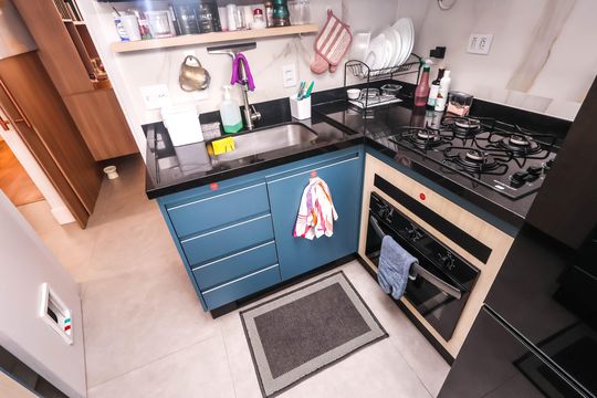 Cozinha de apartamento à venda com 2 quartos, 67m² em Bosque da Saúde, São Paulo