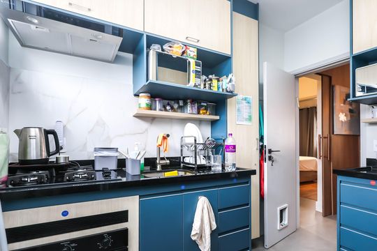 Cozinha de apartamento à venda com 2 quartos, 67m² em Bosque da Saúde, São Paulo