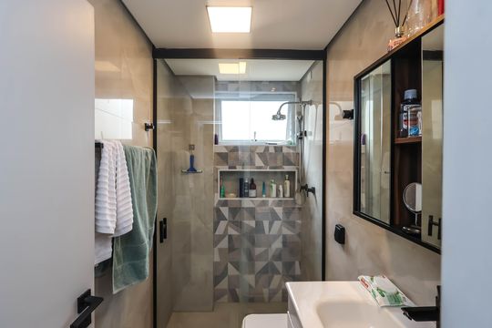 Banheiro de apartamento à venda com 2 quartos, 67m² em Bosque da Saúde, São Paulo