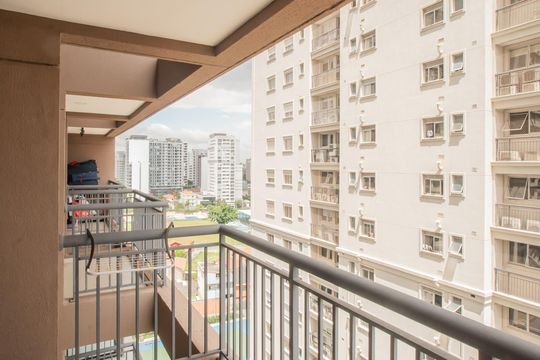 Varanda de kitnet/studio à venda com 1 quarto, 34m² em Vila Clementino, São Paulo
