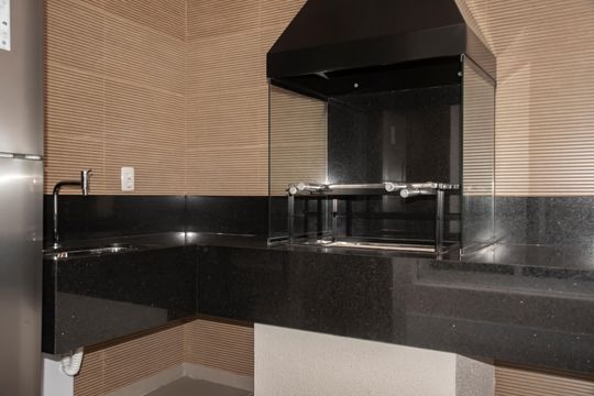 Área comum - Churrasqueira de kitnet/studio à venda com 1 quarto, 34m² em Vila Clementino, São Paulo