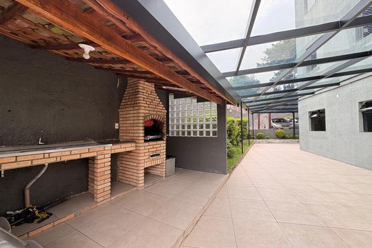 Área comum - Churrasqueira de apartamento à venda com 2 quartos, 53m² em Vila Lutécia, Santo André