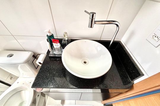 Banheiro de apartamento à venda com 2 quartos, 44m² em Colônia (zona Leste), São Paulo