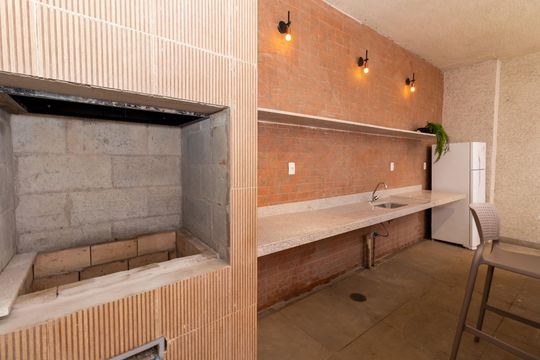 Área comum - Churrasqueira de apartamento para alugar com 2 quartos, 34m² em Várzea da Barra Funda, São Paulo