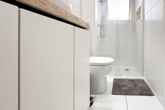 Banheiro Social de apartamento à venda com 2 quartos, 65m² em Independência, São Bernardo do Campo