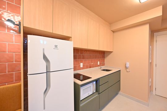 Cozinha de kitnet/studio para alugar com 1 quarto, 38m² em Vila Monte Alegre, São Paulo