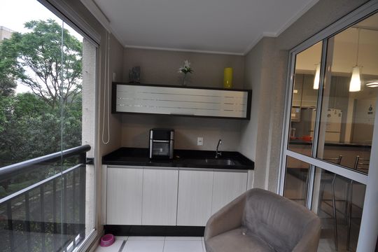 Sacada Gourmet de apartamento à venda com 2 quartos, 70m² em Jardim Leonor Mendes de Barros, São Paulo