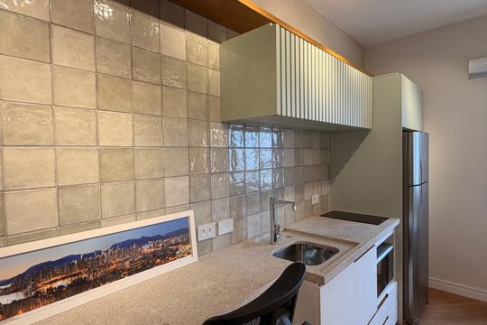 Cozinha de kitnet/studio para alugar com 1 quarto, 21m² em Santa Paula, São Caetano do Sul
