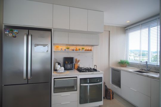cozinha de apartamento para alugar com 3 quartos, 117m² em Rincão, Novo Hamburgo