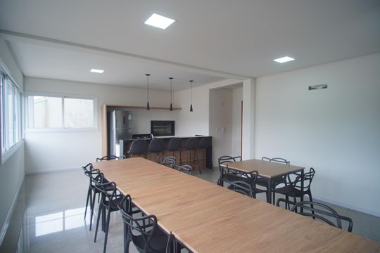 Área comum - Salão de festas de apartamento para alugar com 3 quartos, 117m² em Rincão, Novo Hamburgo