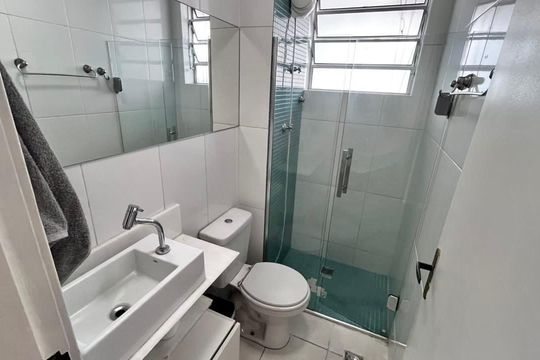 Banheiro Social de apartamento à venda com 2 quartos, 67m² em Castelo, Belo Horizonte