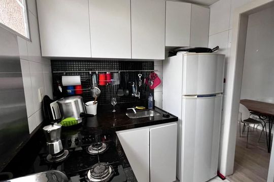 Cozinha e Área de Serviço de apartamento à venda com 2 quartos, 67m² em Castelo, Belo Horizonte