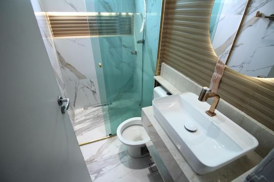 Banheiro de apartamento para alugar com 2 quartos, 60m² em Camargos, Belo Horizonte