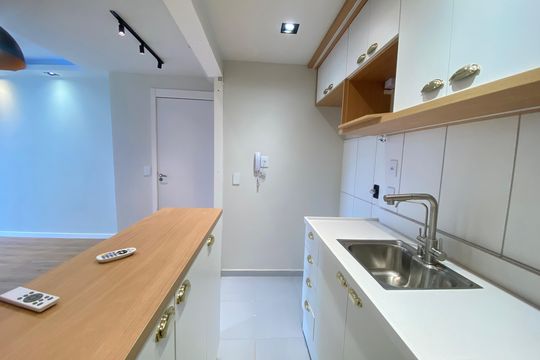 Cozinha de apartamento para alugar com 1 quarto, 37m² em Todos Os Santos, Rio de Janeiro