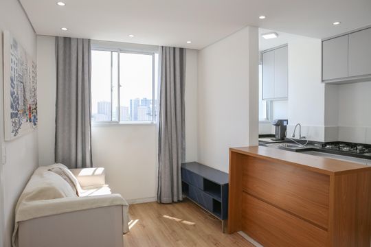 Sala de apartamento para alugar com 2 quartos, 40m² em Barra Funda, São Paulo
