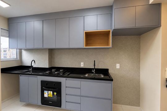 Cozinha de apartamento para alugar com 1 quarto, 30m² em Chacara Santa Lucia, Carapicuíba