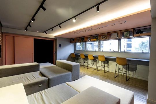 Área comum de kitnet/studio para alugar com 1 quarto, 25m² em Pompeia, São Paulo