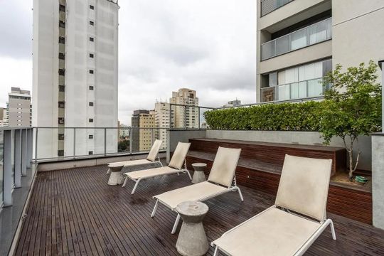 Área comum de kitnet/studio para alugar com 1 quarto, 25m² em Pompeia, São Paulo