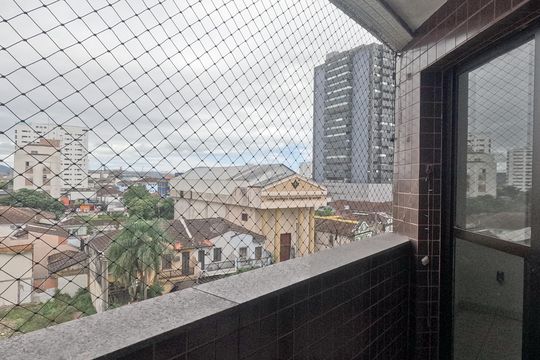 Varanda da Sala de apartamento para alugar com 1 quarto, 70m² em Encruzilhada, Santos