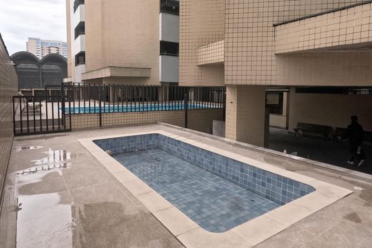 Área Comum - Piscina 1 de apartamento para alugar com 1 quarto, 70m² em Encruzilhada, Santos