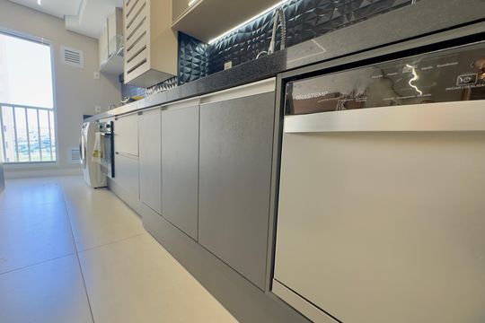 Cozinha de apartamento à venda com 3 quartos, 73m² em Ponte Grande, Guarulhos