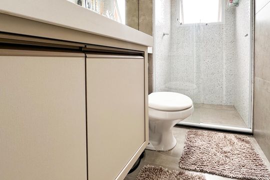 Banheiro Social de apartamento para alugar com 2 quartos, 54m² em Jd N Sra de Fatima, São Bernardo do Campo