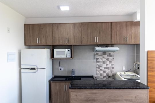 Cozinha de apartamento para alugar com 2 quartos, 38m² em Jardim Campos Elíseos, Campinas