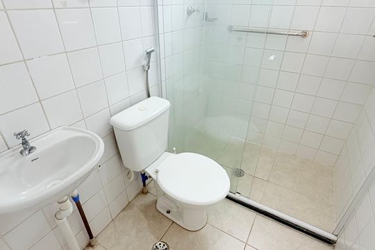 Banheiro Social de apartamento para alugar com 2 quartos, 65m² em Nova Petrópolis, São Bernardo do Campo