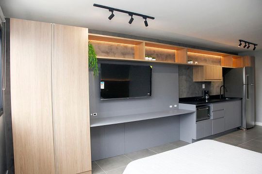 Studio - Sala / Quarto de kitnet/studio para alugar com 1 quarto, 32m² em Cidade Baixa, Porto Alegre