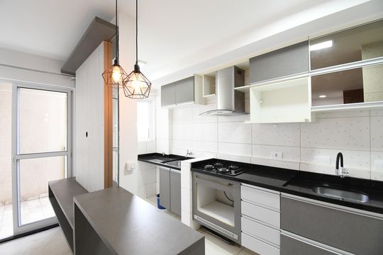 Cozinha de apartamento para alugar com 2 quartos, 54m² em Pedro Moro, São José dos Pinhais