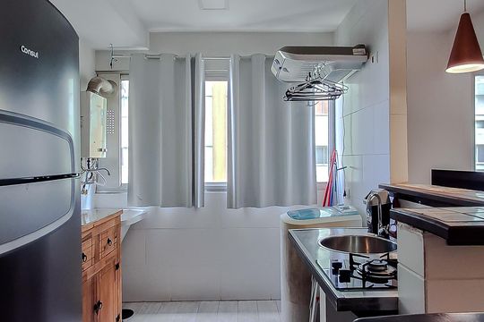 Cozinha de kitnet/studio para alugar com 1 quarto, 32m² em Vila Mariana, São Paulo