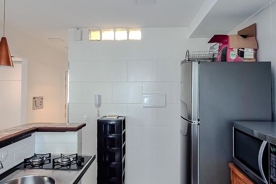 Cozinha de kitnet/studio para alugar com 1 quarto, 32m² em Vila Mariana, São Paulo