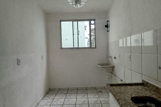Cozinha e Área de Serviço de apartamento para alugar com 2 quartos, 48m² em Bairro das Graças, Belford Roxo