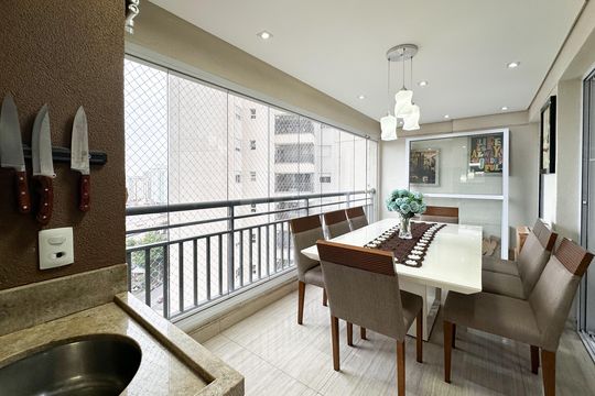 Sacada de apartamento à venda com 3 quartos, 116m² em Baeta Neves, São Bernardo do Campo