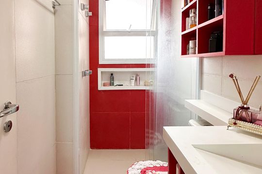 Banheiro da Suíte de apartamento à venda com 3 quartos, 116m² em Baeta Neves, São Bernardo do Campo