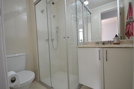 Banheiro Social de apartamento para alugar com 2 quartos, 66m² em Vila Gomes, São Paulo